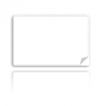Cartes blanches adhésives CR80 (0,014 pouces)