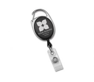 Premier Carabiner Badge Reel with Vinyl Strap (34 in.)