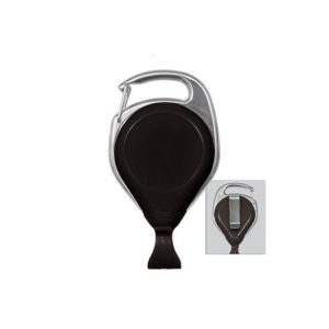 No-Twist "Proreel" Carabiner Badge Reel with Card Clip and Belt Clip (34 in.)