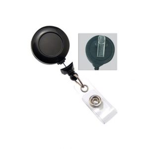 No-Twist Round Badge Reel with Swivel Spring Clip and Vinyl Strap (34 in.)