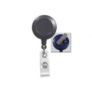 Round Badge Reel with Swivel Spring Clip and Vinyl Strap (34 in.)