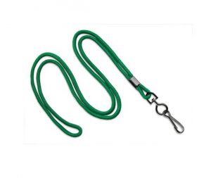Round Standard Lanyard (1/8") with Black-Oxidized Swivel Hook (36")