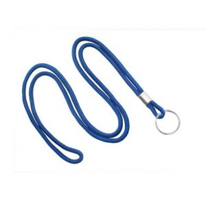 Round Standard Lanyard (1/8") with Nickel Plated Steel Split Ring (36")