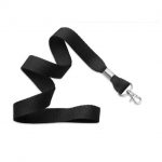 Black Micro-Weave Lanyard with Trigger Snap Swivel Hook