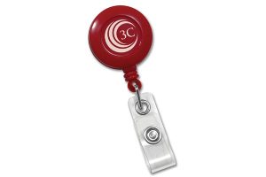 Round Badge Reel with Durable Belt Clip and Clear Vinyl Strap (34 in.) - Image 2