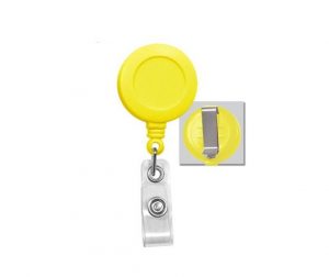 Round Badge Reel with Durable Belt Clip and Clear Vinyl Strap (34 in.)