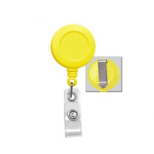 Round Badge Reel with Durable Belt Clip and Clear Vinyl Strap (34 in.)