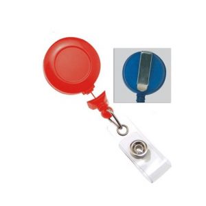 No-Twist Badge Reel with Belt Clip and Clear Vinyl Strap (34 in.)