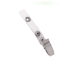 Clear Vinyl Strap Clip with NPS Knurled Grip Clip (2 ¾")