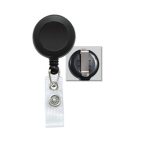 Black Badge Reel with Belt Clip and Reinforced Vinyl Strap